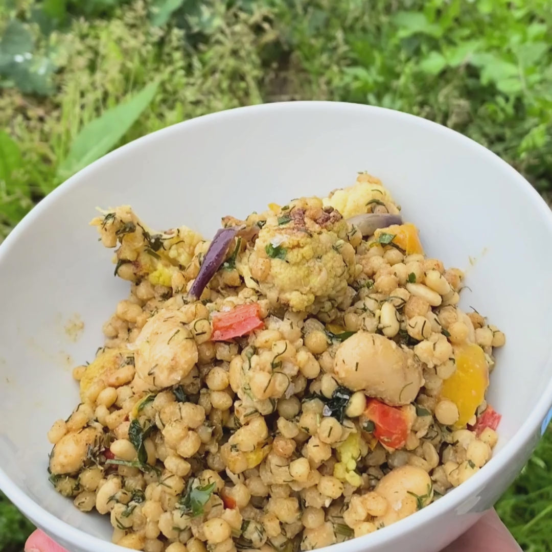 
                  
                    Load and play video in Gallery viewer, Pearl couscous salad 🌞Summer Special🌞
                  
                