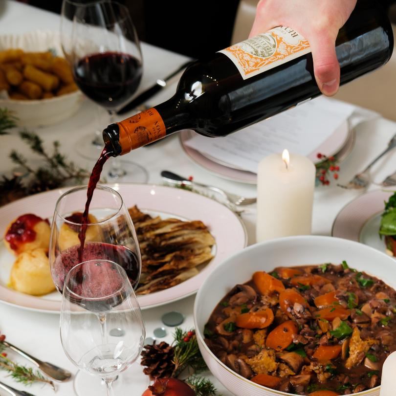 
                  
                    Rich Red Wine Ragout for 2 with celeriac seitan, mushrooms & carrots - Solid Stash
                  
                